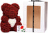 FERVENT LOVE Gifts for Her Women 16" Rose Bear Valentines Day Gifts for Her/Wife Wine Red Rose Teddy Bear with Heart Artificial Flowers Bear with Gift Box Heart-Shaped Ballon and Greeting Card