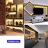 JUNWEN Waterproof LED Strip Light Kit,Dimmable Warm White Rope Lights,16.4 FT/5M Tape Lights 300 Units SMD 2835 12V LED Ribbon with Power Supply for Home Kitchen Bar Clubs