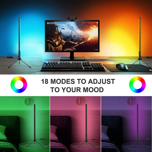 SKYLEO RGB Lamp with 18 Scene Modes, LED Mood Lighting with USB Cable, Memory Function Ambient Lighting for Bedroom, Living Room
