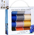 Total 1800yds SewingThread 12 Pcs Thread Spool,150Yds Each witn Buttons Sets for Sewing, Single Needle,Machine Embroidery