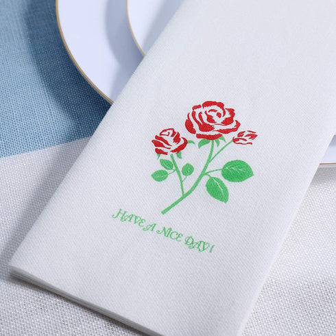 100 Disposable Guest Towels, Soft and Absorbent Linen-Feel Paper Hand Towels, Durable Decorative Bathroom Hand Napkins, Good for Kitchen, Parties, Weddings, Dinners or Events