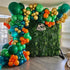 135pcs Jungle Party Balloon Arch Green Orange Gold Balloon Garland for Jungle Dinosaur Themed Party Kids Boys Birthday Party and Animal Party Decorations