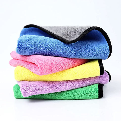 5Pcs Car Microfiber Cleaning Cloth - Multicolor Microfiber Cloth for Electronics Towels to Dry Car Microfiber Towel - Kitchen Cloth Cleaning Towel Glasses Cleaning Cloth Stainless Steel Cleaning Cloth