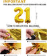 Trgowaul 21st Birthday Party Supplies - Black and Gold Disposable Paper Plates, Napkins, Cups, Tablecover Forks, Knives and Spoons for 24 Guests and Party Number Balloon Decorations Banner
