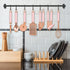 7 pieces Kitchen Gadget Set Copper Coated Stainless Steel Utensils, kitchen gadgets,utensil sets,Non-stic - Best Kitchen Cookware with Soft Touch Pink Handles(Pink)