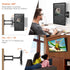 Perlegear Full Motion TV Wall Mount Bracket for Most 13-42 Inch LED LCD Flat Curved Screen TVs & Monitors, Swivel Tilt Extension Rotation with Articulating Arms, Max VESA 200x200mm up to 44lbs