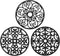 CHEFBEE 3PCS Silicone Trivet Mat - Trivets for Hot Dishes, Table, Countertop, Non-Slip Heat Resistant Modern Kitchen Trivets, Teapot Trivet - Flexible Black Trivet Set
