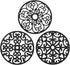 CHEFBEE 3PCS Silicone Trivet Mat - Trivets for Hot Dishes, Table, Countertop, Non-Slip Heat Resistant Modern Kitchen Trivets, Teapot Trivet - Flexible Black Trivet Set
