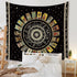 Sun Constellation and Star Tarot Card Tapestry - Bohemian Astrology Tapestries Zodiac Wall Hanging for Home Bedroom Aesthetic Wall Art Decor Black Tapestry