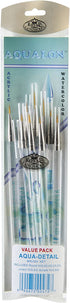 Aqualon Royal and Langnickel Short Handle Paint Brush Set, Detail, 10-Piece