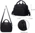 Scorlia Insulated Lunch Bag for Women/Men, Reusable Lunch Cooler Box Lunch Tote, Thermal Meal Prep Lunch Organizer with Adjustable Shoulder Strap and Side Pockets for Kids/Adults, School, Work, Black