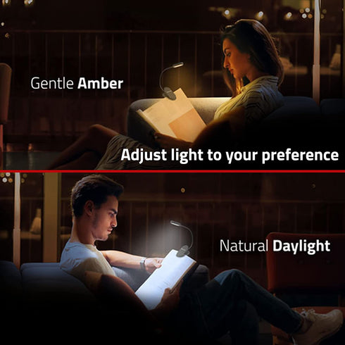 GearLight NiteOwl Book Light for Reading in Bed - 2 Small, Rechargeable LED Clip on Lights with 3 Lamp Modes and 360-Degree Adjustable Neck to Read at Night?