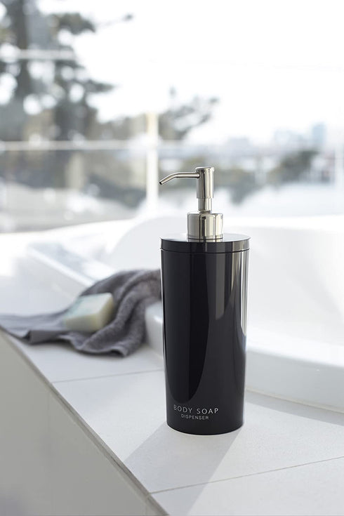YAMAZAKI home 2933 Tower Body Soap Dispenser-Contemporary Bottle Pump for Shower,Black