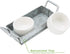 Mind Reader 2 Ceramic, Condiment Set with Galvanized Serving Board, One Size, Silver Tray-2 Bowls
