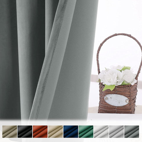 CHHKON Outdoor Velvet Curtains for Patio Clearance Waterproof Pergola Curtain Indoor Drapes Blackout Curtains 108 Inch Long Privacy Screens and Panels with Grommet
