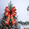 DIAGTREE 22 inch Christmas Tree Bow LED Ribbon Bows Christmas Tree Ornaments Tree Topper Christmas Decoration for Home Christmas Tree Wreaths Decoration (Snowflake)