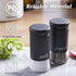 Salt and Pepper Shakers Set, Stainless Steel Black Salt and Pepper Shakers with Clear Glass Bottom, 5 oz Farmhouse Salt and Pepper Set for Cooking Table, RV, BBQ, Easy to Clean & Refill