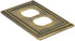 Henne Bery Sunken Pearls Decorative Wall Plate Switch Plate Outlet Cover (Single Duplex, 3PK, Antique Brass)