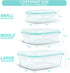 Glass Meal Prep Containers - Food Prep Containers with Lids Meal Prep - Food Storage Containers - Lunch Containers Portion Control Containers Airtight - Bpa-Free (3 set Container)