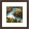 Frametory, 12x12 Picture Frame - Made to Display Pictures 8x8 Photo with Ivory Color Mat - Wide Molding - Built in Hanging Features - Preinstalled Wall Mounting Hardware (12x12, Walnut)