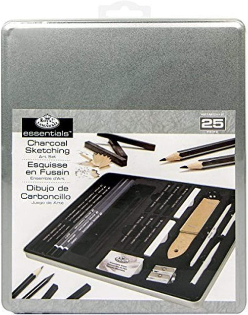 Royal & Langnickel Essentials(TM) Medium Charcoal Art Set W/Tin