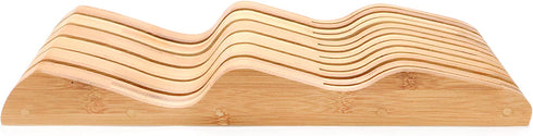 ROYALHOUSE Bamboo Knife Block Holder, 11 Knives Dock, In-Drawer Knife Drawer Organizer, Perfect for Home and Chefs, Premium Knife Holder, Gift for Christmas and Housewarming, Knives Not Included