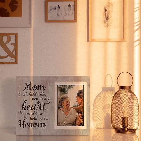 Memorial Gifts Picture Frame - Loss of A Mother Sympathy Gifts, In Memory of Mother Forever in Our Hearts, Fits 4x6 Inches Photo