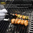 CMYK Barbecue Skewers, 6-Pack 13" Stainless Steel Grilling Skewers with Slider, Reusable Metal BBQ Shish Kebab Skewer Sticks