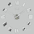 VinJoyce 3D DIY Large Wall Clocks for Living Room Decor, Wall Stickers Clocks for Living Room Decor, Silent, Modern Wall Clock for Kitchen, Office, School, Home, Bedroom, Living Room (Roman Silver)