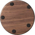 Wood Drink Coasters with Metal Holder, GOH DODD 4 Inch 6 Pieces Wooden Coasters Cup Coaster Set for Bar Kitchen Home Apartment, Walnut Wood