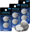 CT-ENERGY 8 Pack Lir2032 Rechargeable Coin Batteries 3.6V Rechargeable 2032 Lithium-ion Button Battery Replace 3V CR2032 Battery