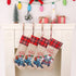 Yuokwer Christmas Stockings?Big Size 4 Pack 18-Inch Extra Long Blue Truck Burlap Stocking Xmas Hanging Stocking Character for Family Holiday Season Decor (Blue Car, 4)