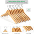 Nature Smile Solid Gugertree Wood Shirt and Dress Hangers with Notches with Anti-Rust Chrome Hook Pack of 10 (Natural)