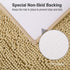 ITSOFT Non-Slip Shaggy Chenille Toilet Contour Bathroom Rug with Water Absorbent, 24 x 21 Inches U-Shaped Beige