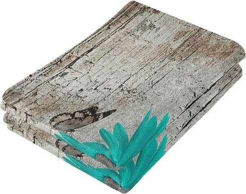 Turquoise Teal Blue Daisy Wood Hand Towels 2 Pack 28x14.5 in Bathroom Towel Super Soft Highly Absorbent for Bathroom Gym Home Decor Decoration Gift