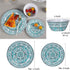 Melamine Dinnerware Set - 12pcs Dinnerware Dishes Set for Everyday Use, Dishwasher safe, Service for 4, Green