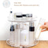 Acrylic Lazy Susan Organizer, 2 Tier Turntable for Cabinet,10.5 Inch Cleaning Supplies Organizer for Fridge Bathroom Sink Under and Storage Cabinets Kitchen Easy to Install or Separate