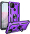 Androgate Designed for Google Pixel 5A Case with HD Screen Protectors, Military-Grade Metal Ring Holder Kickstand 15ft Drop Tested Shockproof Cover Case for Pixel 5A 5G Purple