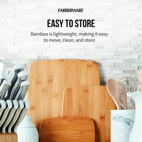 Farberware Bamboo Cutting Boards, Set of 3