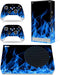 Skin for Xbox Series S, Whole Body Vinyl Decal Protective Cover Wrap Sticker for Xbox Series S Console and Wireless Controller (Xbox Series S, Blue fire)