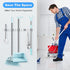 Broom Holder, Mimieyes Mop and Broom Holder Wall Mount,Stainless Steel Broom Organizer Wall Mounted Tools Hanger, Heavy Duty Storage Organization for Home Kitchen Garden Garage Room(5 Racks 4 Hooks)