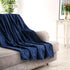 GREEN ORANGE Throw Blanket for Couch - 50x60, Lightweight, Navy Blue - Soft, Plush, Fluffy, Warm, Cozy - Perfect for Bed, Sofa