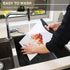 Extra Large Cutting Board, 14" Plastic Cutting Board for Kitchen Dishwasher Chopping Board with Juice Grooves Kitchen Cutting Board with Easy Grip Handle, Clear and Black,L, Kikcoin