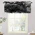 BaoNews Marble Abstract Nature Kitchen Valances Half Window Curtain, Marble Abstract Acrylic Nature Black Marbling Artwork Blackout Decoration Window Valances Curtains Drapes for Kitchen Bedroom