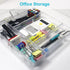 21 PCS Clear Plastic Drawer Organizers, 4 Size Vanity Organizer Set, Drawer Dividers Organization Trays for Desk, Makeup, Jewelries and Kitchen Utensils