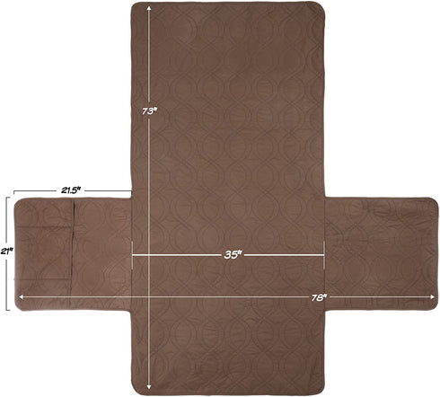 Pet Protector Furniture Covers - 100% Waterproof Recliner Chair Cover for Dogs or Cats Storage Pockets and Non-Slip Straps by PETMAKER (Brown)