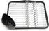 Umbra 330065-744 Sinkin Drying Rack Dish Drainer Caddy with Removable Cutlery Holder Fits in Sink or on Counter top, Medium, Black/Nickel