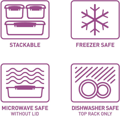 Sistema KLIP IT Collection Sandwich Box 1.9 Cup Compact Food Storage Container, 3 Pack, Clear/Blue & Lunch Collection Food Storage Containers, 1.6 Cup, 3 Pack, Blue/Green/Pink | Great for Meal Prep