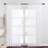 NICETOWN Semi-Sheer Texture Curtain Panels - Privacy Light and Airy Rod Pocket & Back Tab Design Semitransparent Sheer Voile Drapes for Living Room, 55" x 84", 2 Pieces