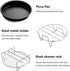 Aurkalri Air Fryer Accessories Set 5 pcs with Non-stick Barrel/Pan, Pizza Pan,Metal Holder,Roasting Racks And Silicone Mat,Fit all 3.7QT - 5.3QT(7 Inch)